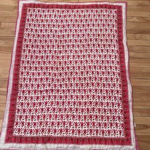 Roller rabbit pink monkey baby blanket!